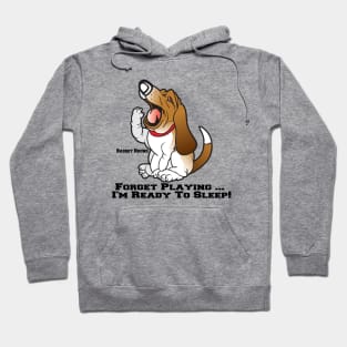 Basset Hound Lazy Sleepy Yawning Dog Cartoon Hoodie